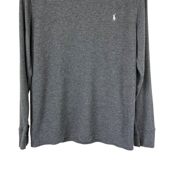 Polo Ralph Lauren Long Sleeve Thermal Shirt Mens Large Gray Waffle Knit - Picture 4 of 6